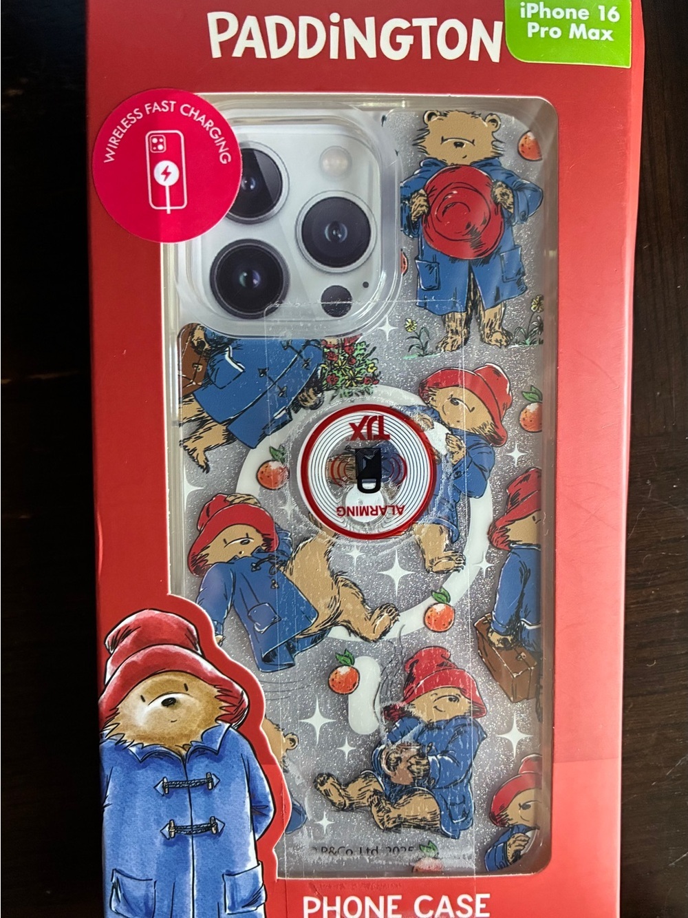 iPhone 16 Pro Max Red Hat Bear Glitter Phone Case - - Picture 2 of 9